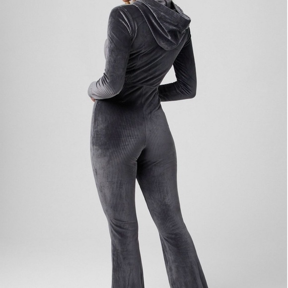 Fabletics Charcoal Ribbed Jumpsuit - Picture 2 of 4